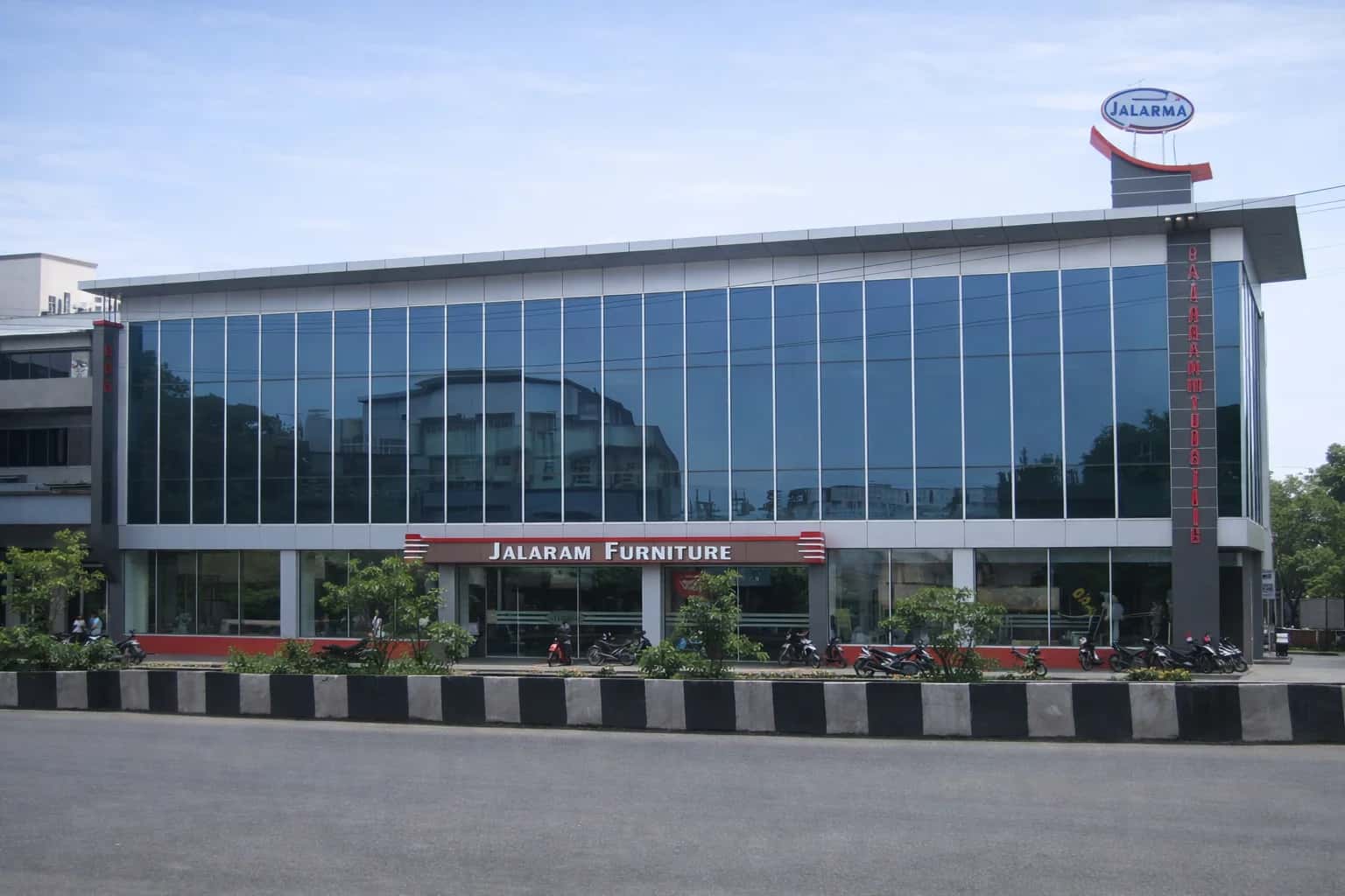 Glass Cladding Facade Work for Jalaram Furniture