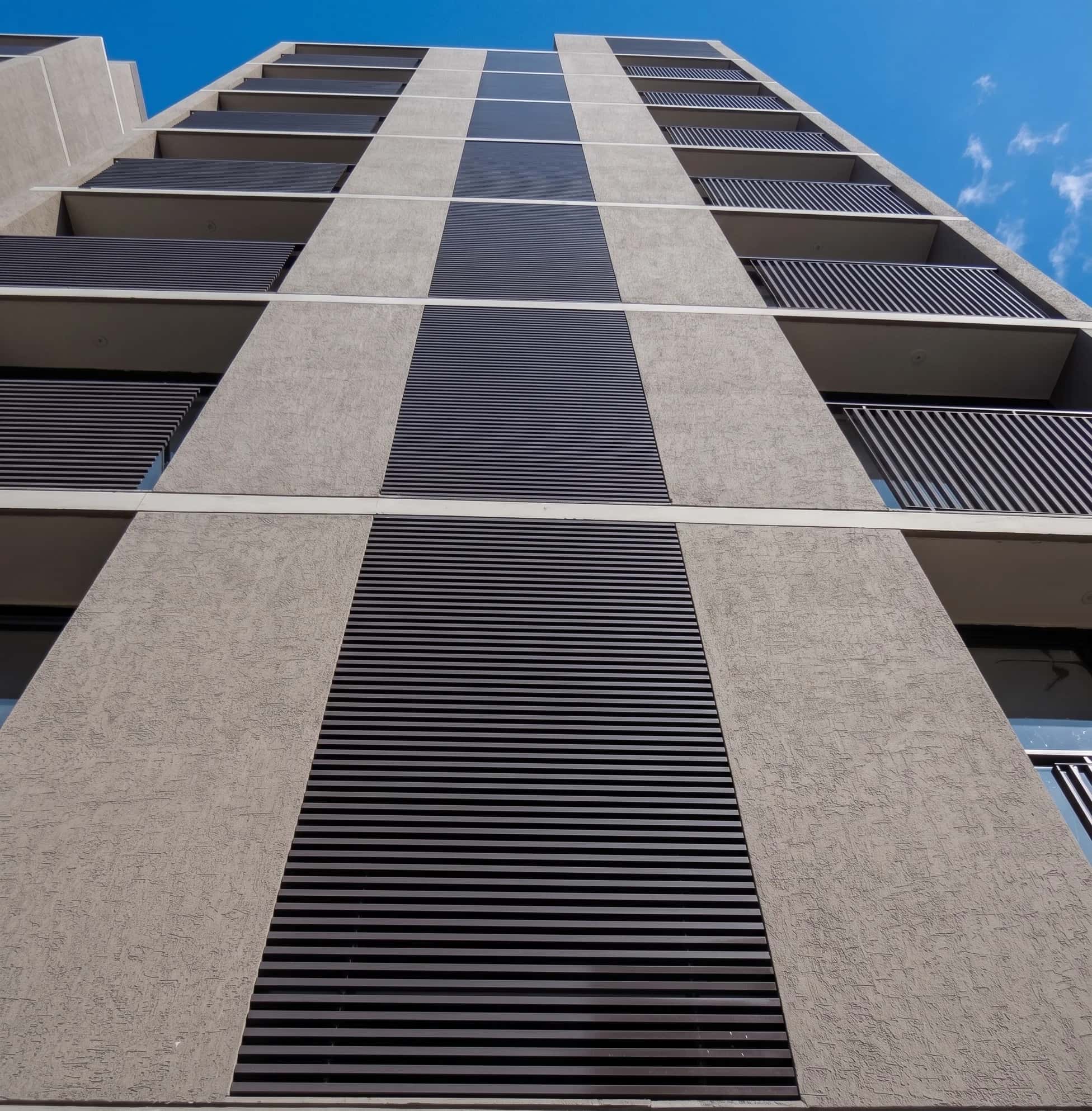 Exterior Louver Facade Work for Residential Apartment